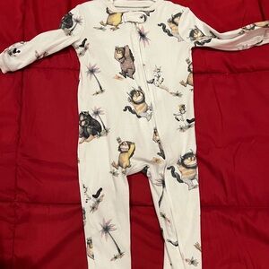 Pottery Barn Kids Wild Creatures One Piece - Cream